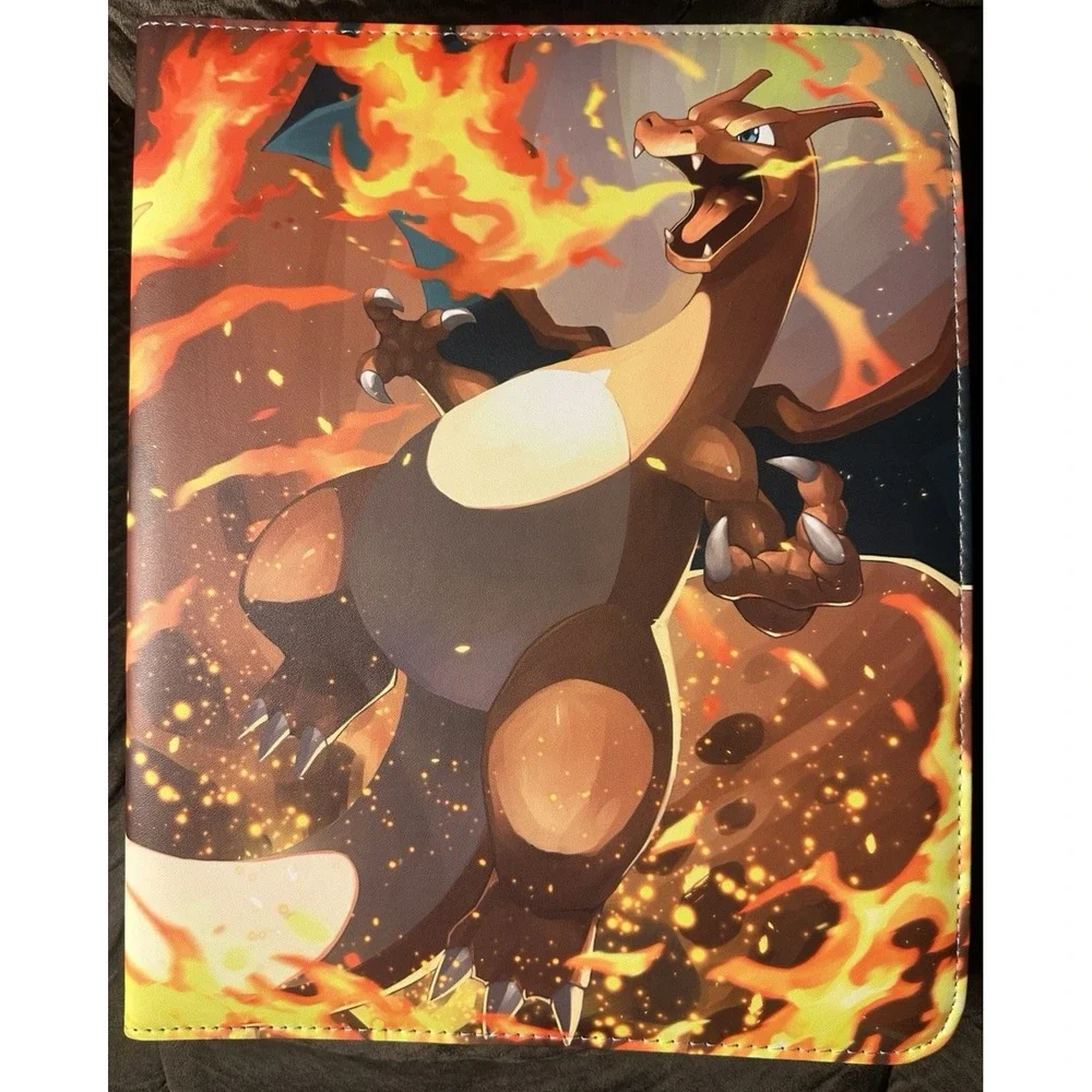 Pokemon Card Binder 50 Removeable 9 Pocket Sheets Charizard NEW!